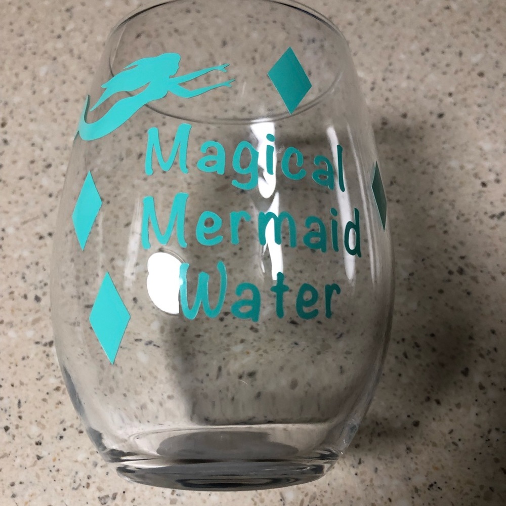 Magical Mermaid Water wine glass